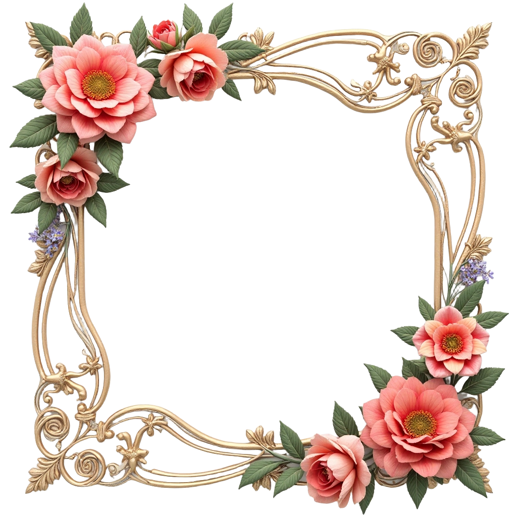 Elegant Floral Frame